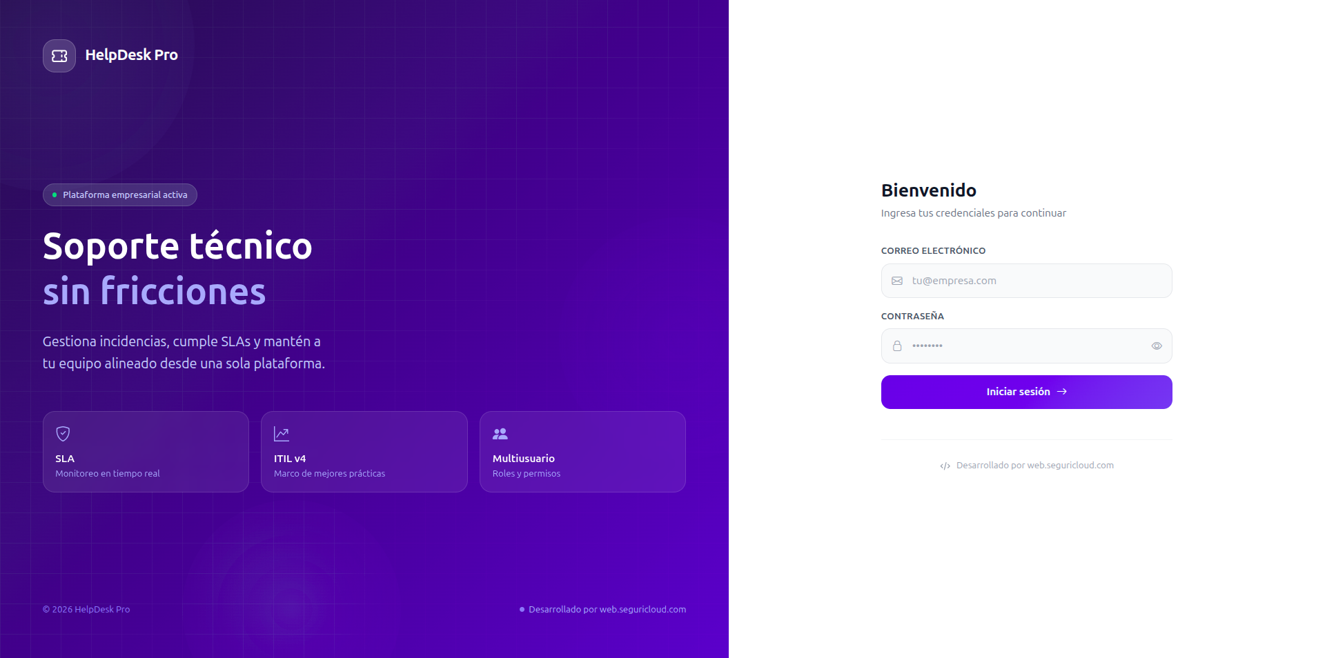 Helpdesk multitenant
