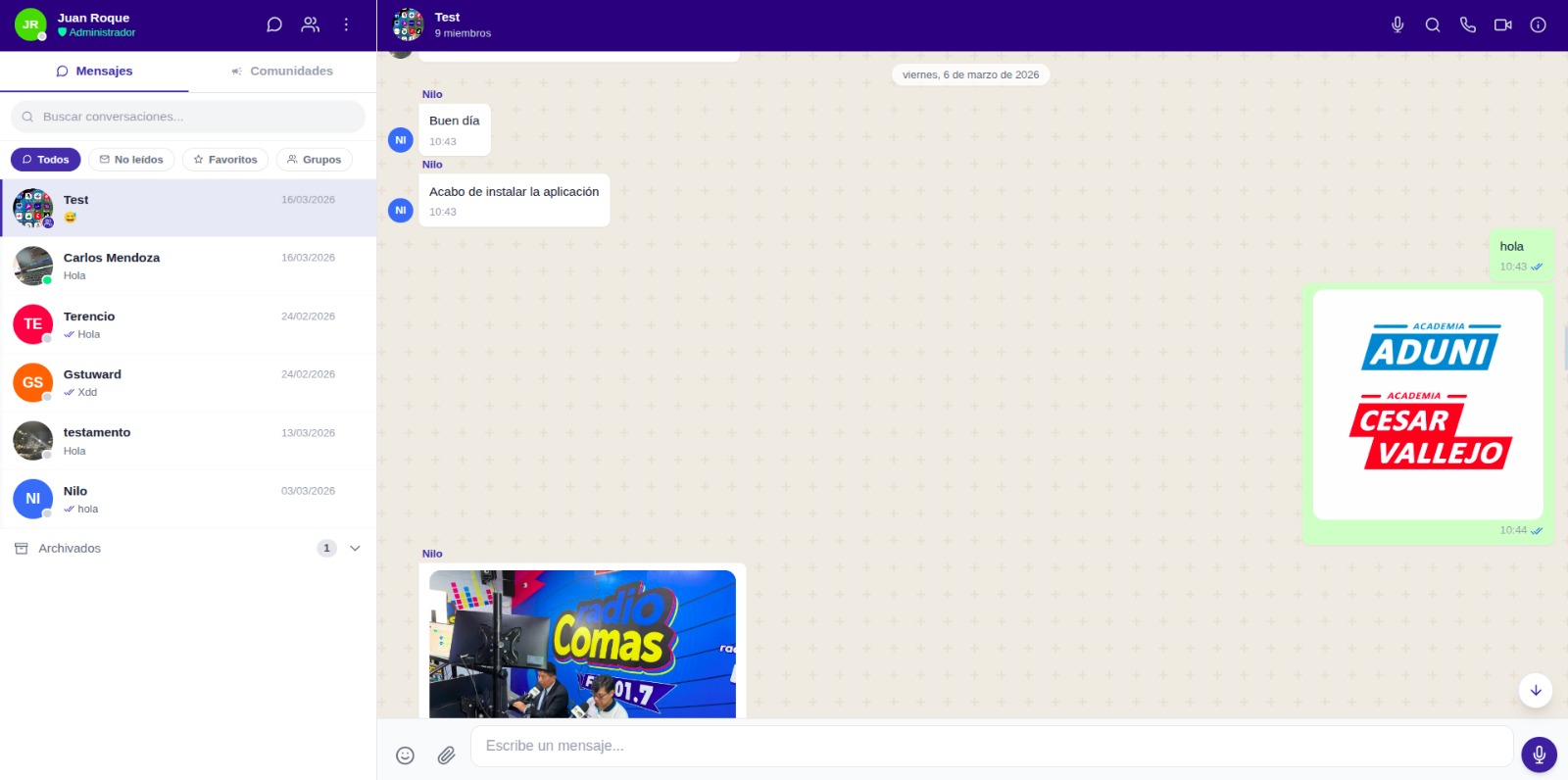 Chat & APP personalizado